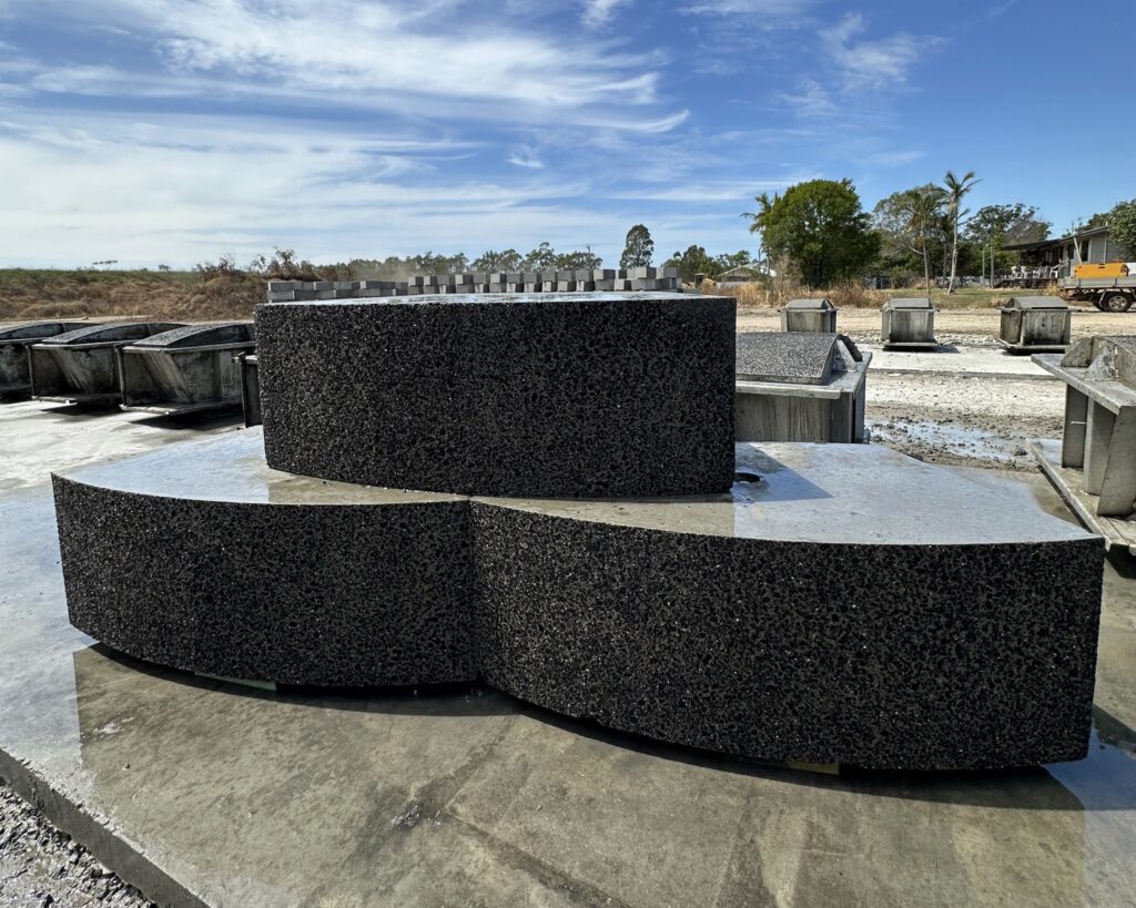 View of Eco Concrete Blocks - Mass Concrete Retaining Wall System